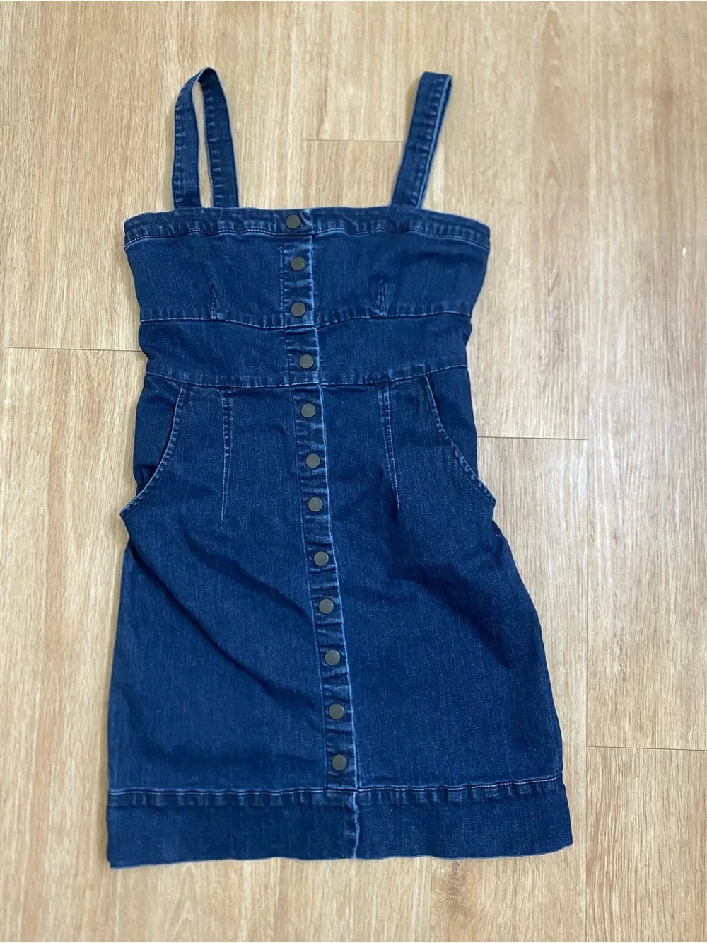 Genetic Denim Indigo Button-Front Denim Sundress